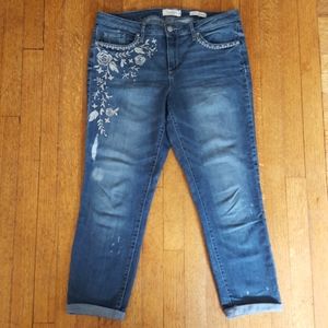 Jessica Simpson Boho Distressed Cropped Jeans